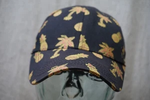 Pineapple and Palm Tree hat, cap WESC all aver print strapback black gold - Picture 1 of 10