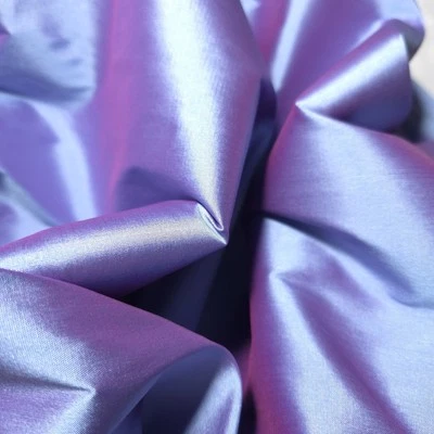 Periwinkle Pink Blue Light Weight Crisp Faux Silk Taffeta Fabric 58" By The Yard - Image 1 of 4