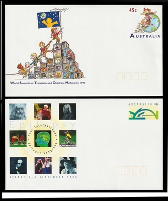 Australia Pre-Stamped Postal Covers (1995) Unused VF M - Image 1 of 4