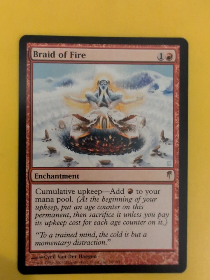 bRAID OF fIRE. rARE eNCHANTMENT cOLDSNAP MTG Card. - Image 1 of 4