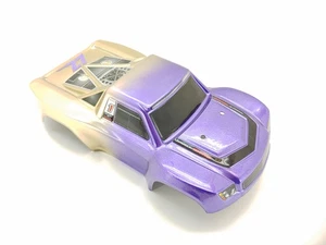 CUSTOM PAINTED PURPLE/GOLD LATRAX PRERUNNER 1/18 TROPHY TRUCK BODY TRAXXAS - Picture 1 of 7