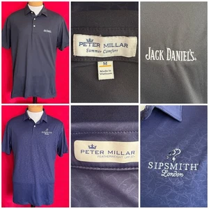 2 NEUE Peter Millar Golf Poloshirts Medium Promo Sipsmith London & Jack Daniels - Bild 1 von 20