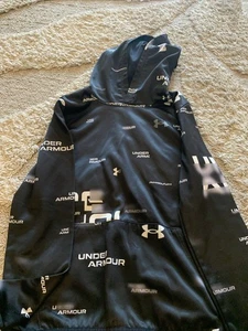 Under Armour Hoodie Youth Large Black/White - Picture 1 of 2