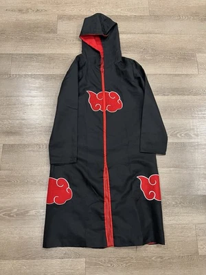 Naruto Akatsuki Cosplay Abrigo Chaqueta Bata Rojo Negro Anime Adulto Talla Grande Foto 1 de 4