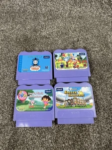 V TECH V.SMILE LOT Of 4 Game Cartridges Dora, Thomas & Friends, Noddy & Soccer - Picture 1 of 4
