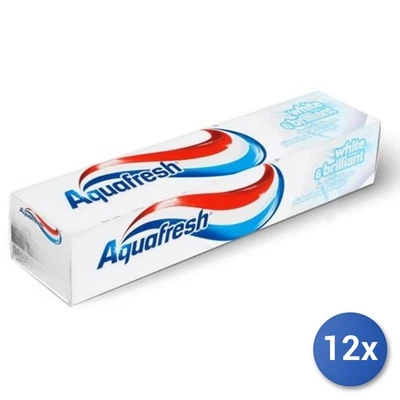 12x Bundle Aquafresh Dentifricio 75 Ml. White&Brilliant - Image 1 of 3
