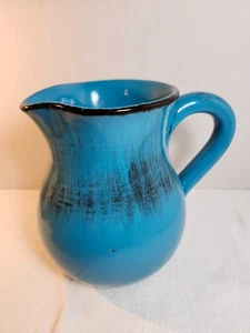 TIFFINY BLUE DESTRESSED PITCHER, MADE IN ITALY - Picture 1 of 5