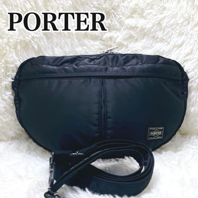 Bolsa de ombro PORTER Tanker oval náilon preta Yoshida Japão Kaban rara usada - Imagem 1 de 4