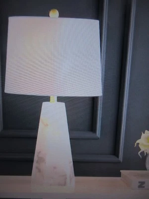 Jonathan Y Xio 25,5 pulgadas Lámpara de mesa LED de alabastro, blanca - JYL6205A Foto 1 de 4