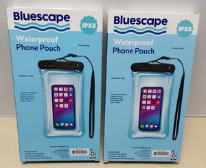 (2 pack) Bluescape Universal Waterproof Phone Pouch; Black & Clear - NEW - Picture 1 of 7