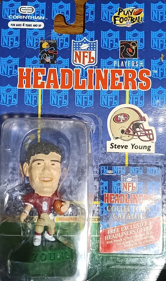 Figura de acción de fútbol americano Steve Young NFL Headliners San Francisco 49ers 1996 Foto 1 de 1