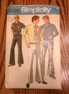 Vtg 60's Simplicity 8255 Shirt and Bell Bottom Pants Pattern Waist 28" Small - Picture 1 of 3