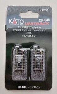 Kato Spur N UniTrack ~ Hayes Prellwagen Typ C ~ 50,5 mm 2" Spur ~ 2 Stück ~ 20-048 - Bild 1 von 2