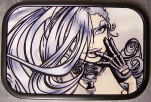 TATUAJE Metal Hebilla de Cinturón Sexy Tinta Niña Dulce Adorable Muerte NUEVO - Imagen 1 de 1