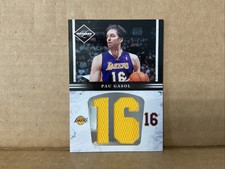 2011-12 Limited Jumbo Jersey Numbers #13 Pau Gasol Game Used /99