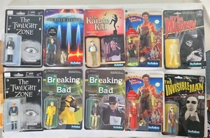 SET Super 7 ReAction Bif Bang Pow Breaking Bad Karate Kid Universal Monsters MOC - Bild 1 von 16