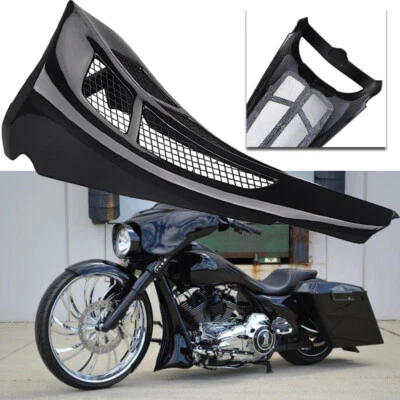 Custom Vivid Black Chin Spoiler Scoop For Harley Touring Road King Street Glide - Image 1 of 4