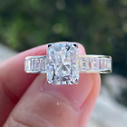 4.55 Carat Lab-Created Radiant Cut Diamond Ring Engagement Wedding Ring Jewelry