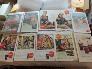 Lot of Vintage Coca Cola Magazine Ads - Picture 1 of 11