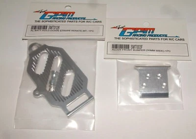 TEAM LOSI MINI-T 1.0 GPM SILVER ALUM LOT F BUMPER BATT HOLD DOWN SMT003, SMT0126 - Image 1 of 3