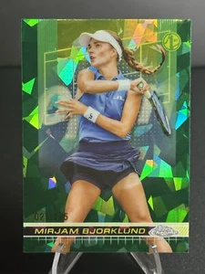 2024 Topps Chrome Sapphire Tennis Mirjam Bjorklund 1st Green Sapphire 26/125 - Picture 1 of 2