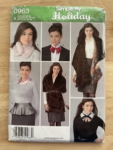 0963 simplicity Holiday pattern stole peplum belt dickie neck muff necktie XS-XL - Picture 1 of 5