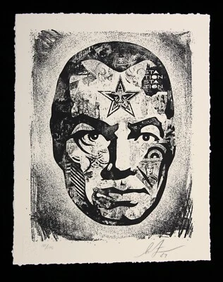 SHEPARD FAIREY Big Brother Letterpress Signiert ed/175 OBEY GIANT - Bild 1 von 4
