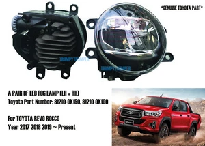 PAIR LED FOG LAMP LIGHT ASSY FOR TOYOTA HILUX REVO ROCCO 81210-0K150 81210-0K100 - Bild 1 von 6