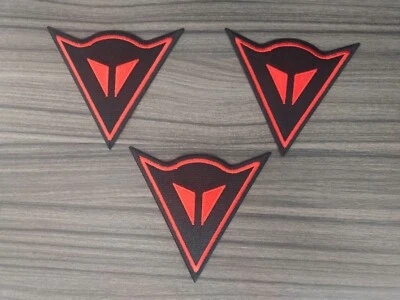 3 pcs Black Dainese Motorcycle ironing patches Embroidered patch Iron sewn on - Image 1 of 4