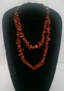 ๐ด Red Jasper Chip Bead Necklace โ 16.5" Unique & Fashionable Natural Stone - Picture 1 of 6