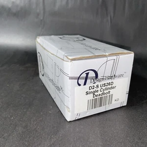 Design Hardware D2-S US26D, Einzylinder Deadbolt, Neu in Box Schlage C kway - Bild 1 von 2