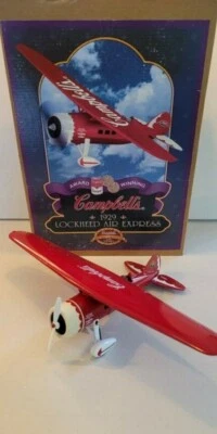  Vintage 1929 Lockheed Air Express 8 x 12" Airplane Bank Campbell's 1994 w/ Box - Image 1 of 4