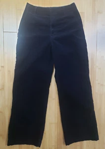 Uniqlo schwarz weites Bein Cordhose Hose Damengröße Small Taille 26-27 Zoll gebraucht, in einwandfreiem Zustand - Bild 1 von 9