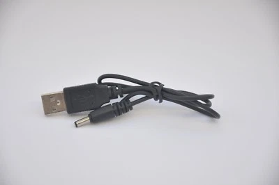 30 x Black USB Male to DC 3.5mm Male Power Adapter Cable 5V-3.7V 40cm - Image 1 of 4