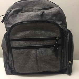 Diaper Bag Back Pack BB Gear Adjustable Shoulder Straps & Handle Unisex Gray - Picture 1 of 5