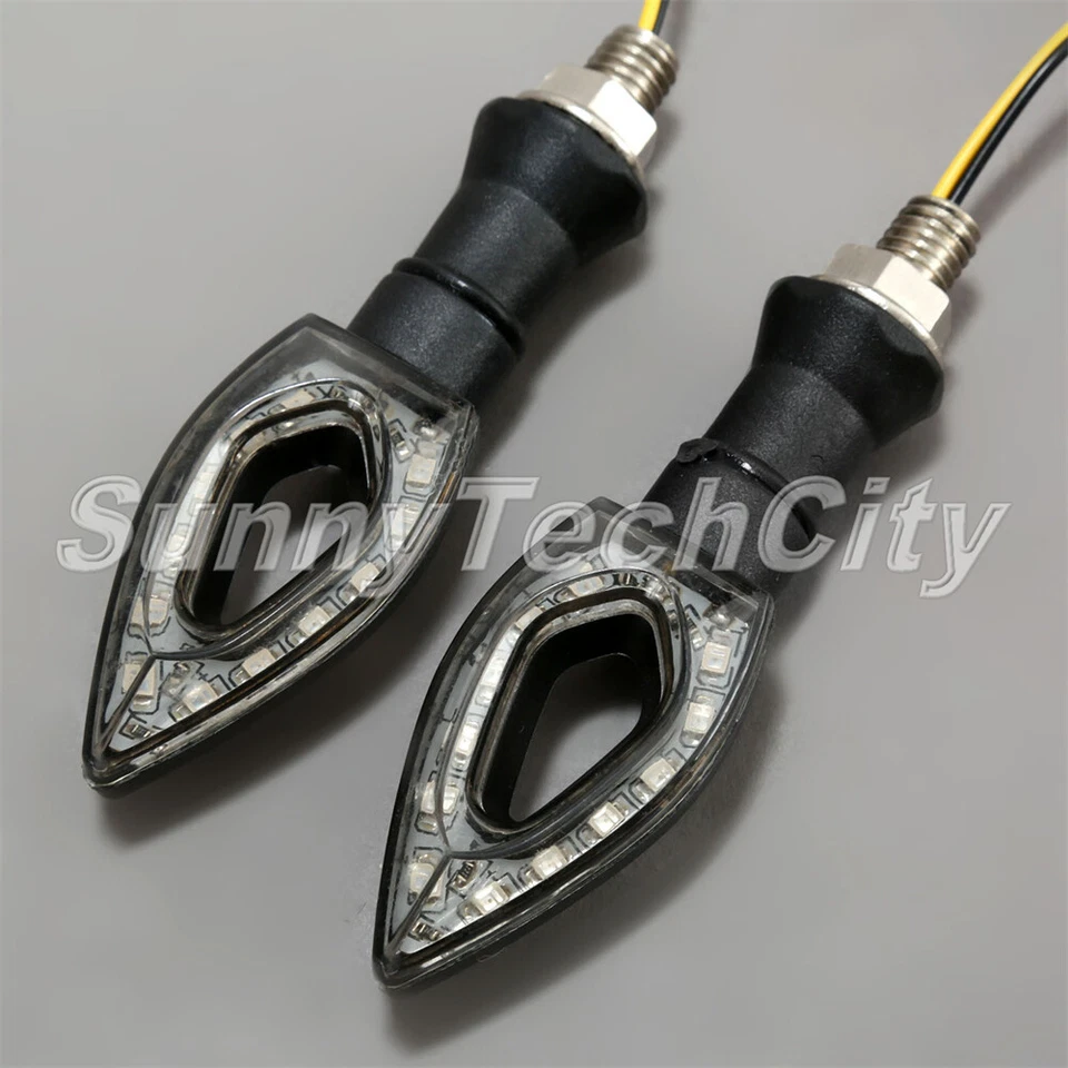 2X Motorcycle Turn Signal Light Blinker Amber Indicators for Honda XR200R - Image 1 of 3