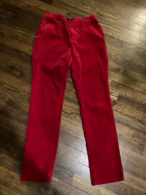 Pantalones de pana Charter Club Lexington rectos talla 6 rojos Foto 1 de 2