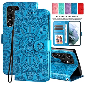 Magnetic Leather Wallet Case For Samsung Galaxy S24 S23 Ultra Plus S22 S21 S20 - Picture 1 of 57