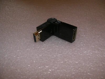 HDMI Winkel Adapter Kupplung Buchse zu Stecker abwinkelbar 360° drehbar - Bild 1 von 3