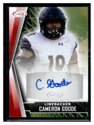 Cameron Goode 2022 SAGE HIT A-CG HS,AU  Autographs Black  Auto - Image 1 of 2