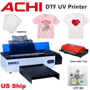 A3 DTF Printer Direct to Film For T-shirt & Epson 1390 Head Oven & Tray US Ship - Picture 1 of 12