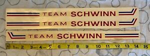 NOS Team Schwinn Early SS-1000 Frame Decals 2 right 1 left Water Slide