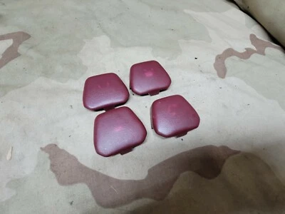 (4) Cubierta de cinturón de seguridad Ford Bronco F150 250 350 1995-1996 rojo rubí izquierda derecha OEM Foto 1 de 4