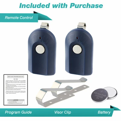 ECS 2 For Genie Garage Door Visor Remote Opener Intellicode ACSCTG Type 1 G2T-1 Blue