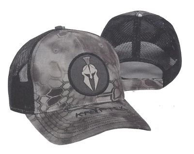 Kryptek RAID Camo MESH Back w/Circle Spartan Patch Tactical Shooting Hunting Hat - Image 1 of 3