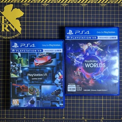 Lot 2 Playstation VR Worlds & Demo Disc PS4 Sony PlayStation 4 PSVR Asia English - Image 1 of 4