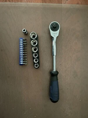 20 Piece KOBALT DOUBLE DRIVE Extendable 3/8" Rotator Ratchet Tool Set 0409432 - Image 1 of 2