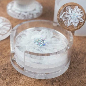 Set tappetino sottobicchiere silicone resina epossidica stampo portaoggetti artigianato fai da te - Foto 1 di 9