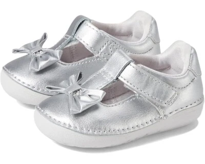 Stride Rite SM Ashtyn BG036302 Pisos Niñas 3.5W Cuero Plateado Mary Jane ZOGG695 Foto 1 de 4