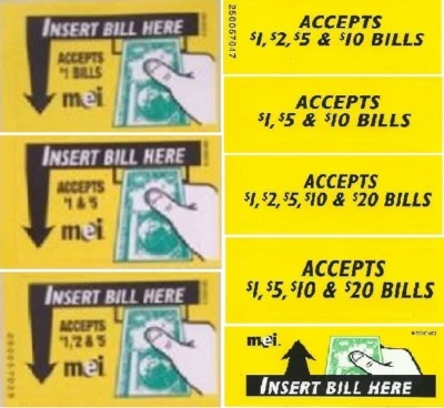 MEI MARS Vendor MEI Sticker $1, $2, $5, $10, $20 & Insert Here " Labels " You Pick